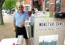 Amesbury, MA: LaBella Selling Monstah Dawgs in Market Square