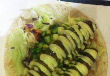 London, UK: NYSF In London – Jerk Pork Sausage Wrap from Mama’s Jerk Station