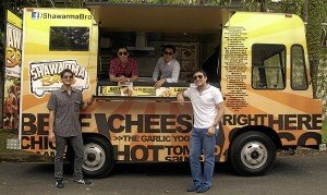 Meet the Bros. Joey Reyes, Rammy de Claro, Gab Sobrepena, and Paolo Layug with their customized food truck. Not in photo: Abe Castro