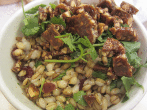 Barley salad. (Image courtesy of Anna Ing.)