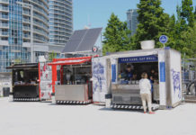 Harbourfront, CAN: Common Goods, A New Food Court Housed in Shipping Crates at Harbourfront