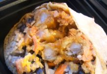 New York, NY: Street Eats – Tempura Battered Shrimp Burrito from Domo Taco