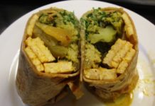 New York, NY:Street Eats – Stir-Fried Veggie Tempeh Wrap from The Green Radish