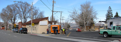 Ohanas395, Lee Vining's new food truck, opened this week at the corner of Highway 395 and Mattly Avenue. Photo by Elin Ljung.