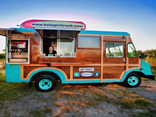 The Hula Girl truck serves up Hawaiian infusion like the seaweed-wrapped Spam musubi with fried Spam and rice ($3). (Photo: Hula Girl Truck)