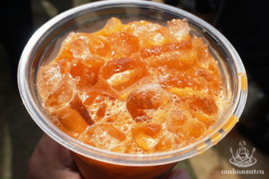 Refreshing Thai ice tea was a savoir in the cool warmth of the F1 grounds in Austin Texas 