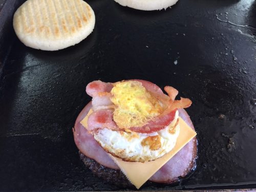 Cooking the Caraqueña on the grill with arepas and a pork leg adds nothing but flavor.  Photo by Patrick Hieger