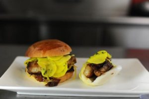 The two bao version:  Baked and steamed.