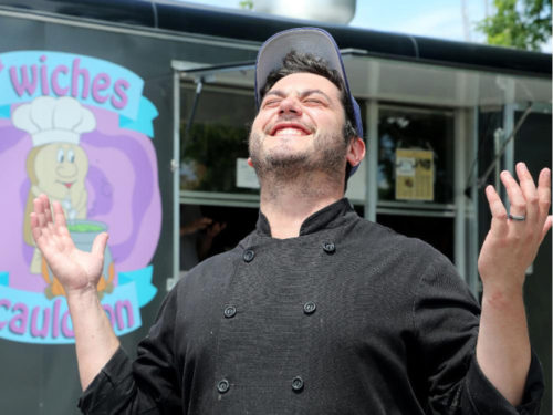 Craig Beaudry, a local chef who runs "'Wiches Cauldron" food truck in Stittsville with his wife, was flabbergasted this morning when he learned that his food truck website was hacked by a group claiming to be ISIS and now his homepage was spouting pro-Islamic State doctrine. Mind you, both Beaudry and his wife have taken the hack in stride, getting a good laugh out of it with his regulars.  (Julie Oliver / Ottawa Citizen)