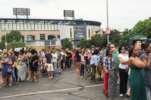 Patrons wait in line at the Chicago Food Truck Fest last year. For this year's fest, organizers plan to double the number of food trucks.