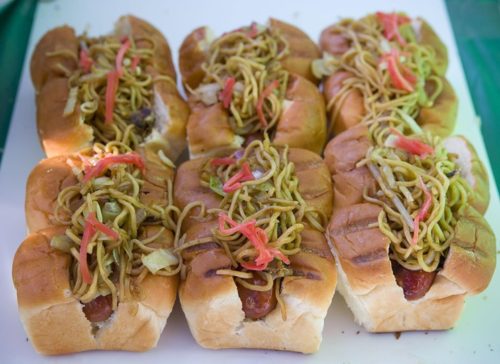 Japanese hot dogs at the first L.A. Street Food Fest Anne Fishbein