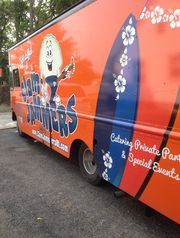 Clam Jammers food truck from Rhode Island was transformed in a Pine Street parking lot into White Buffalo Food Company, which will be parked at locations in Burlington’s South End. (Photo: COURTESY PHOTO)