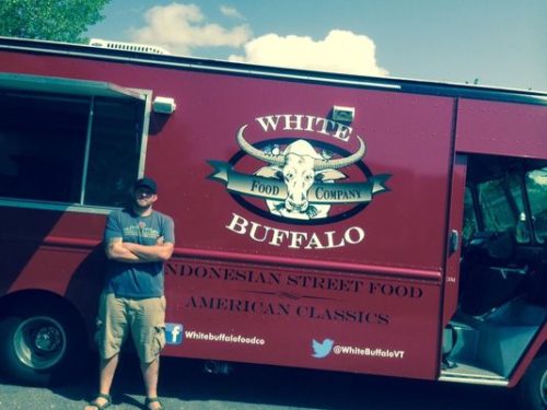 Chris Smith of Burlington stands outside his food truck, White Buffalo, that he plans to open Sunday on Flynn Avenue near Oakledge Park. (Photo: COURTESY PHOTO)