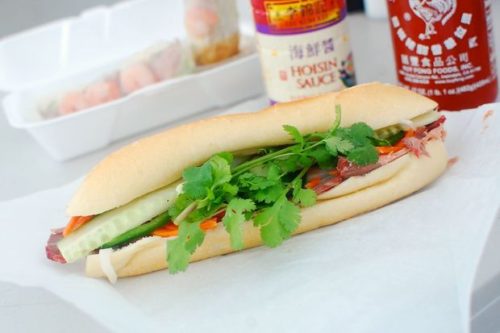 At $3.50 apiece, you can eat a whole lotta these banh mi sandwiches.