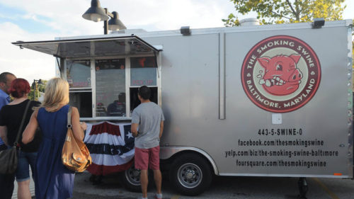 The Smoking Swine food truck will  be featured on the March 11 episode of "Diners, Drive-ins and Dives."  (Karen Jackson / BALTIMORE SUN)
