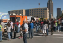 Des Moines, IA: The lines were as full as people’s stomachs at the Food Truck Frenzy in Temple on Saturday.