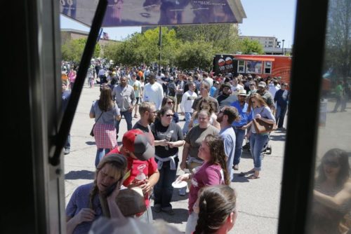 Despite long lines, including for Savery’s trailer offering cookie dough egg rolls, added space and a bigger volunteer force helped keep things organized at the second Texas Food Truck Showdown.