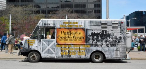 The Hatfield's Goode Grub Southern Comfort food truck at the first Walnut Wednesday of the year, May 4, 2016. (Jon Fobes, The Plain Dealer)